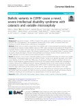 Biallelic variants in COPB1 cause a novel, severe intellectual disability syndrome with cataracts and variable microcephaly
