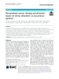 Personalized cancer therapy prioritization based on driver alteration co-occurrence patterns