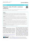 Prognostic value of B cells in cutaneous melanoma