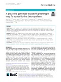 A proactive genotype-to-patient-phenotype map for cystathionine beta-synthase