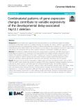 Combinatorial patterns of gene expression changes contribute to variable expressivity of the developmental delay-associated 16p12.1 deletion