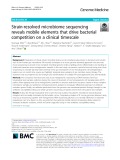 Strain-resolved microbiome sequencing reveals mobile elements that drive bacterial competition on a clinical timescale