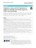 Integrative -omics and HLA-ligandomics analysis to identify novel drug targets for ccRCC immunotherapy