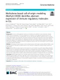 Methylome-based cell-of-origin modeling (Methyl-COOM) identifies aberrant expression of immune regulatory molecules in CLL