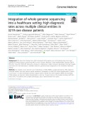 Integration of whole genome sequencing into a healthcare setting: High diagnostic rates across multiple clinical entities in 3219 rare disease patients