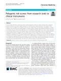 Polygenic risk scores: From research tools to clinical instruments