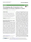 The emerging roles of exosomes in the modulation of immune responses in cancer
