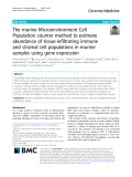 The murine Microenvironment Cell Population counter method to estimate abundance of tissue-infiltrating immune and stromal cell populations in murine samples using gene expression