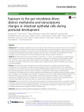 Exposure to the gut microbiota drives distinct methylome and transcriptome changes in intestinal epithelial cells during postnatal development