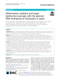 Inflammatory cytokines and organ dysfunction associate with the aberrant DNA methylome of monocytes in sepsis