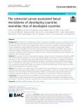 The colorectal cancer-associated faecal microbiome of developing countries resembles that of developed countries