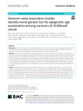 Genome-wide association studies identify novel genetic loci for epigenetic age acceleration among survivors of childhood cancer