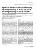 Nghiên cứu chế tạo cát nhân tạo từ bùn không độc hại nạo vét trong TP Hà Nội - các yếu tố ảnh hưởng đến cường độ của vật liệu GFM