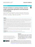 Clonal evolution in primary breast cancers under sequential epirubicin and docetaxel monotherapy