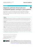 Diagnostic yield and clinical relevance of expanded genetic testing for cancer patients