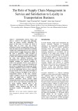 The role of supply chain management in service and satisfaction to loyalty in transportation business