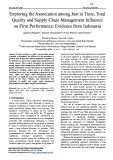 Exploring the association among just in time, total quality and supply chain management influence on firm performance: Evidence from Indonesia