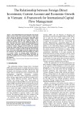 The relationship between foreign direct investment, current account and economic growth in Vietnam: A framework for international capital flow management