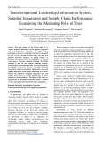 Transformational leadership, information system, supplier integration and supply chain performance: Examining the mediating role of trust