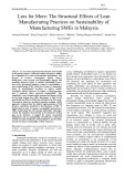 Less for more: The structural effects of lean manufacturing practices on sustainability of manufacturing SMEs in Malaysia