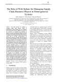 The role of web-sphere for managing supply chain business objects in heterogeneous systems