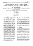 Labor force and supply chains: Mutual influence of socio-economic factors (Republic of Kazakhstan)