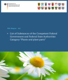 Ebook List of substances of the competent federal government and federal state authorities: Category “Plants and plant parts”