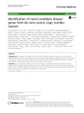Identification of novel candidate disease genes from de novo exonic copy number variants