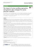 The impact of tumor profiling approaches and genomic data strategies for cancer precision medicine