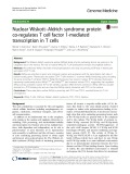 Nuclear Wiskott–Aldrich syndrome protein co-regulates T cell factor 1-mediated transcription in T cells