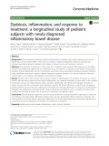 Dysbiosis, inflammation, and response to treatment: A longitudinal study of pediatric subjects with newly diagnosed inflammatory bowel disease