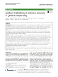 Medical implications of technical accuracy in genome sequencing