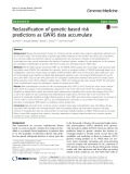 Reclassification of genetic-based risk predictions as GWAS data accumulate