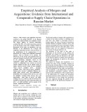 Empirical analysis of mergers and acquisitions: Evidence from international and comparative supply chain operations in Russian market