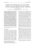 Supply chain management of agro-safety tourism along the Ing River Route, Thailand
