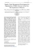Supply chain management development for organization of public services in the city: The experience of Moscow