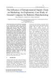 The influence of entrepreneurial supply chain on marketing: An exploratory case study of general company for batteries manufacturing