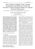 Does greening of supply chain, corporate sustainability and efficiency of social and economic corporate strategies matter for corporate financial performance?