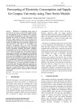 Forecasting of electricity consumption and supply for campus university using time series models