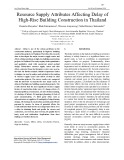 Resource supply attributes affecting delay of high-rise building construction in Thailand