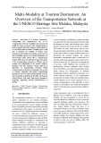 Multi-modality at tourism destination: An overview of the transportation network at the UNESCO Heritage Site Melaka, Malaysia
