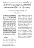 Exploring the nexus between the organizational entrepreneurship, supply chain integration and the performance outcomes of Thai textile industry