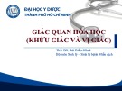 Bài giảng Giác quan hóa học (khứu giác và vị giác) - ThS. BS. Bùi Diễm Khuê