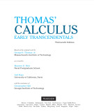 Ebook Thomas’ calculus - Early transcendentals (13/E): Part 1