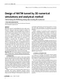 Design of NATM tunnel by 3D numerical simulations and analytical method