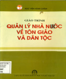 Giáo trình Quản lý nhà nước về tôn giáo và dân tộc: Phần 1 - PGS.TS. Hoàng Văn Chức