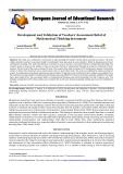Development and validation of teachers’ assessment belief of mathematical thinking instrument