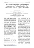 The determinant factors of supply chain management on purchase intention of an international branded apparels status quo