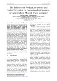 The influence of product awareness and value perception on innovation performance: A case study in mineral water company