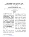 Analysis of the effect of supply chain management and pricing theory on excess return of stocks